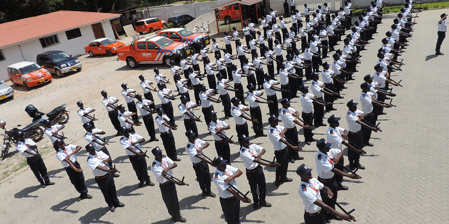 Security personnel musical performance